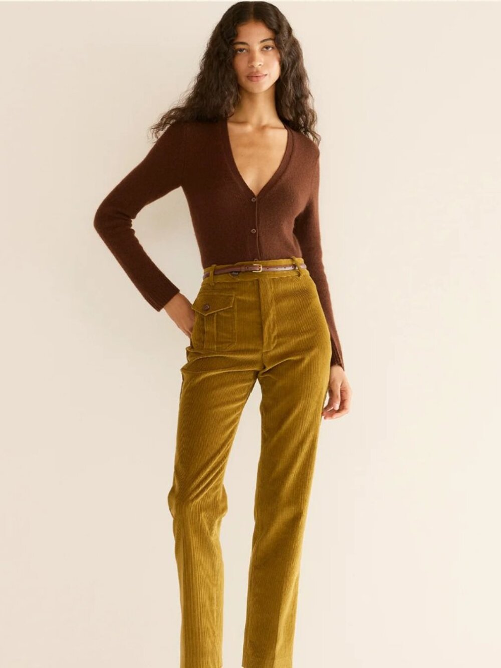 NWT Cameron Cashmere Cardigan in Brown, Small